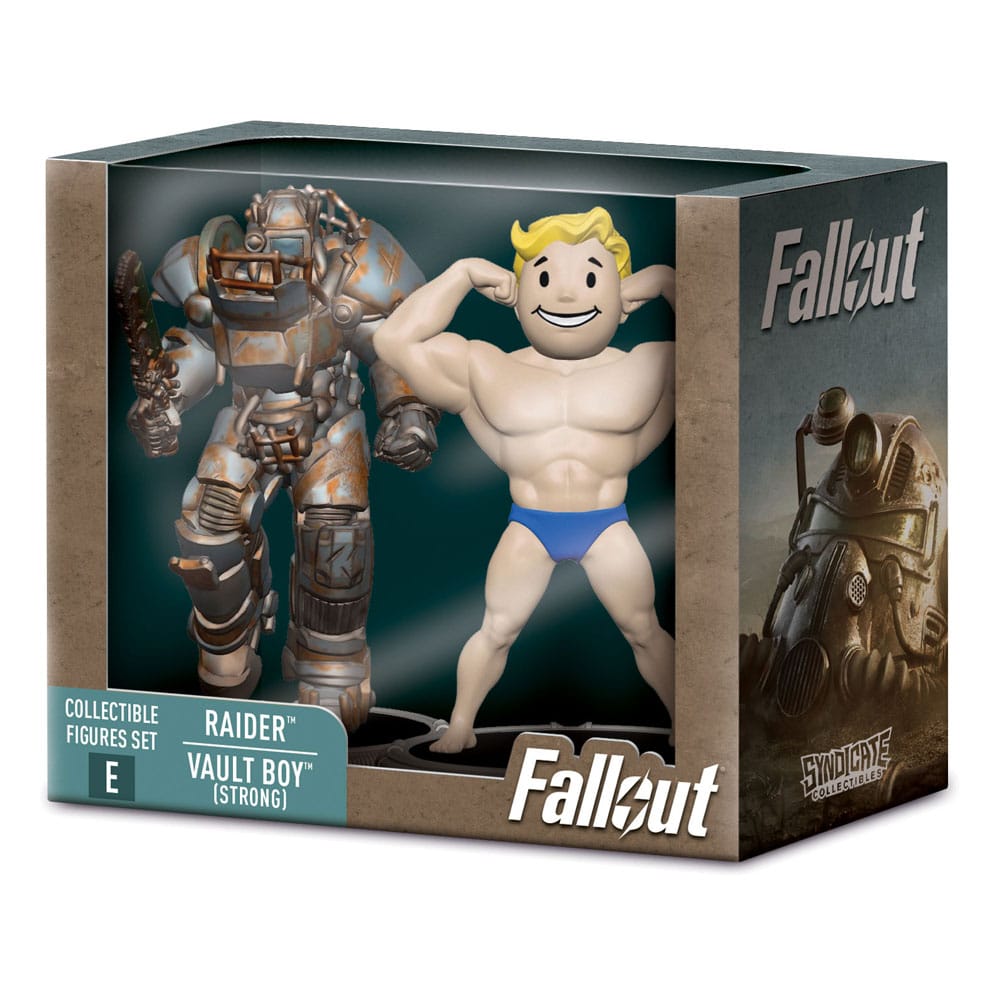 Fallout Raider & Vault Boy (Strength) 7cm Collectible Figures Set E