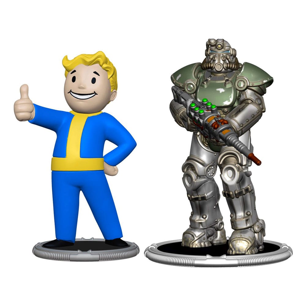 Fallout T-51 Power Armor & Vault Boy (Classic) 7cm Collectible Figures Set F