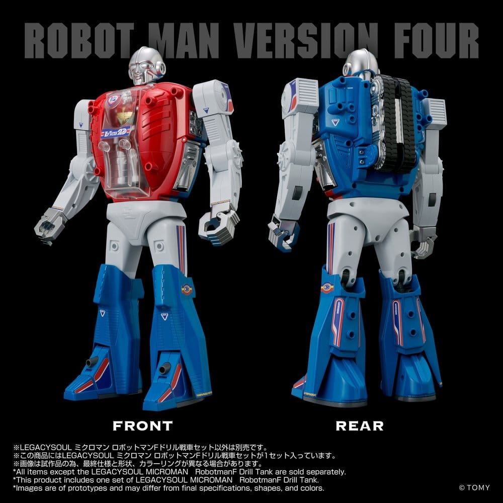 Microman Legacysoul Action Figure Robotman F Drill Tank
