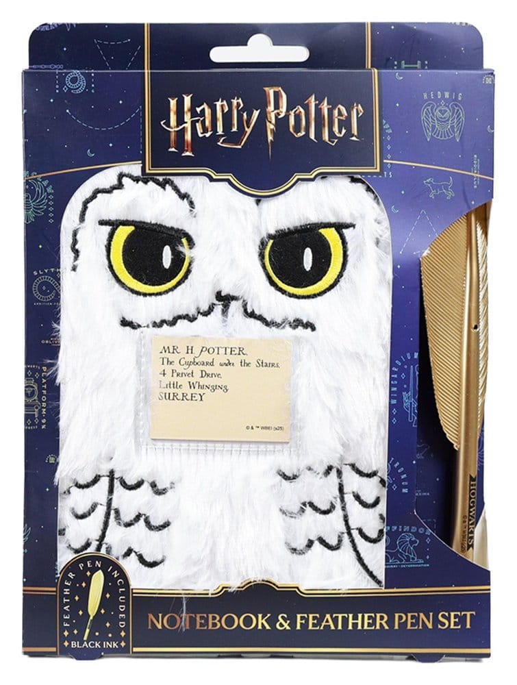 Harry Potter Plush Notebook Set with Pen Hedwig Magical Locations