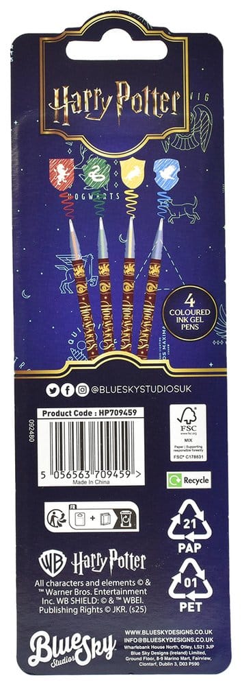 Harry Potter Gel Pens 4-Pack Magical Locations