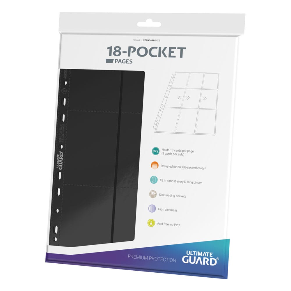 Ultimate Guard 18-Pocket Pages Side-Loading (10) - Black