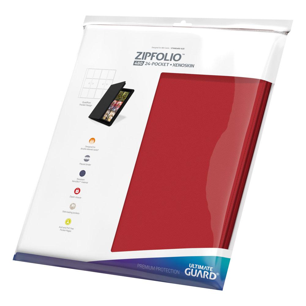Ultimate Guard Zipfolio 480 24-Pocket Xenoskin - Red