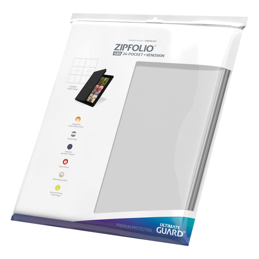 Ultimate Guard Zipfolio 480 24-Pocket Xenoskin - White