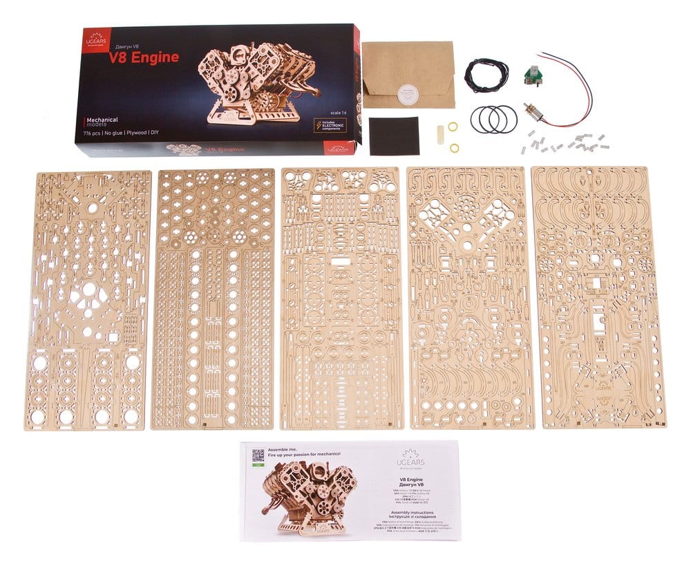Ugears 3D Wooden Puzzle V8 Engine