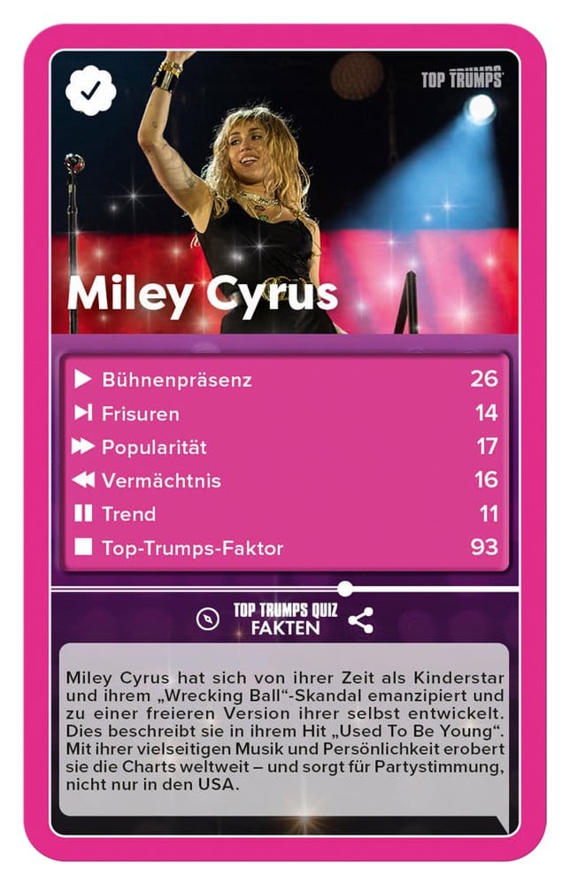 Popstars Card Game Top Trumps *German Version*