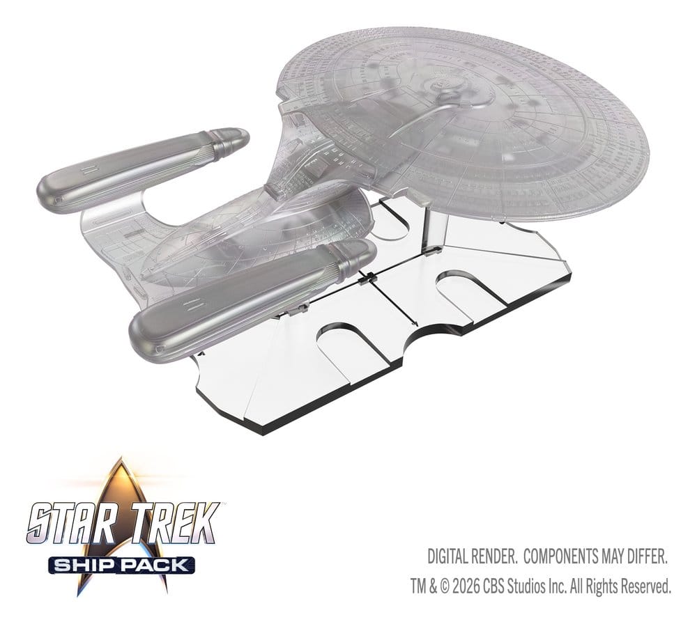Star Trek Ship Pack Boxed prepainted Miniatures U.S.S. Enterprise - 60th Anniversary Edition 22 cm