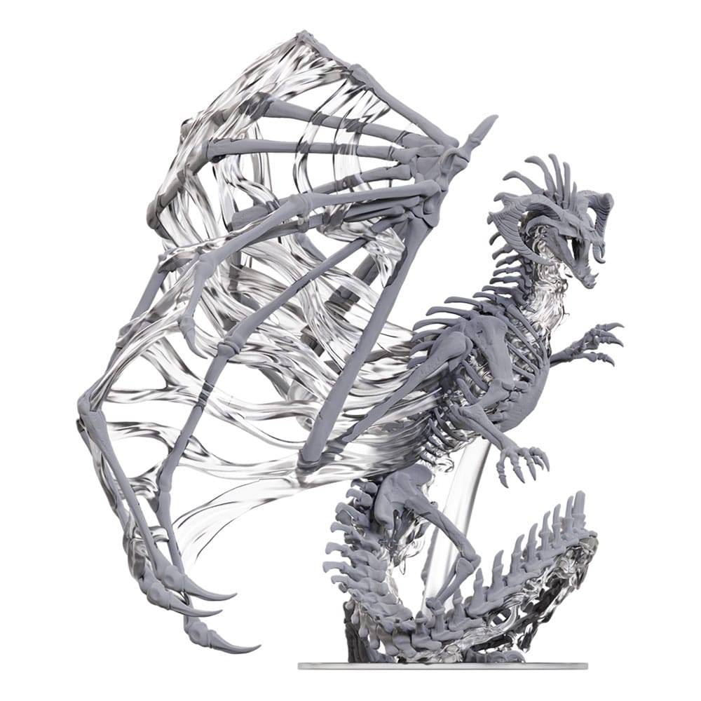 D&D Nolzur's Marvelous Miniatures Black Dracolich 30 cm Unpainted Miniature