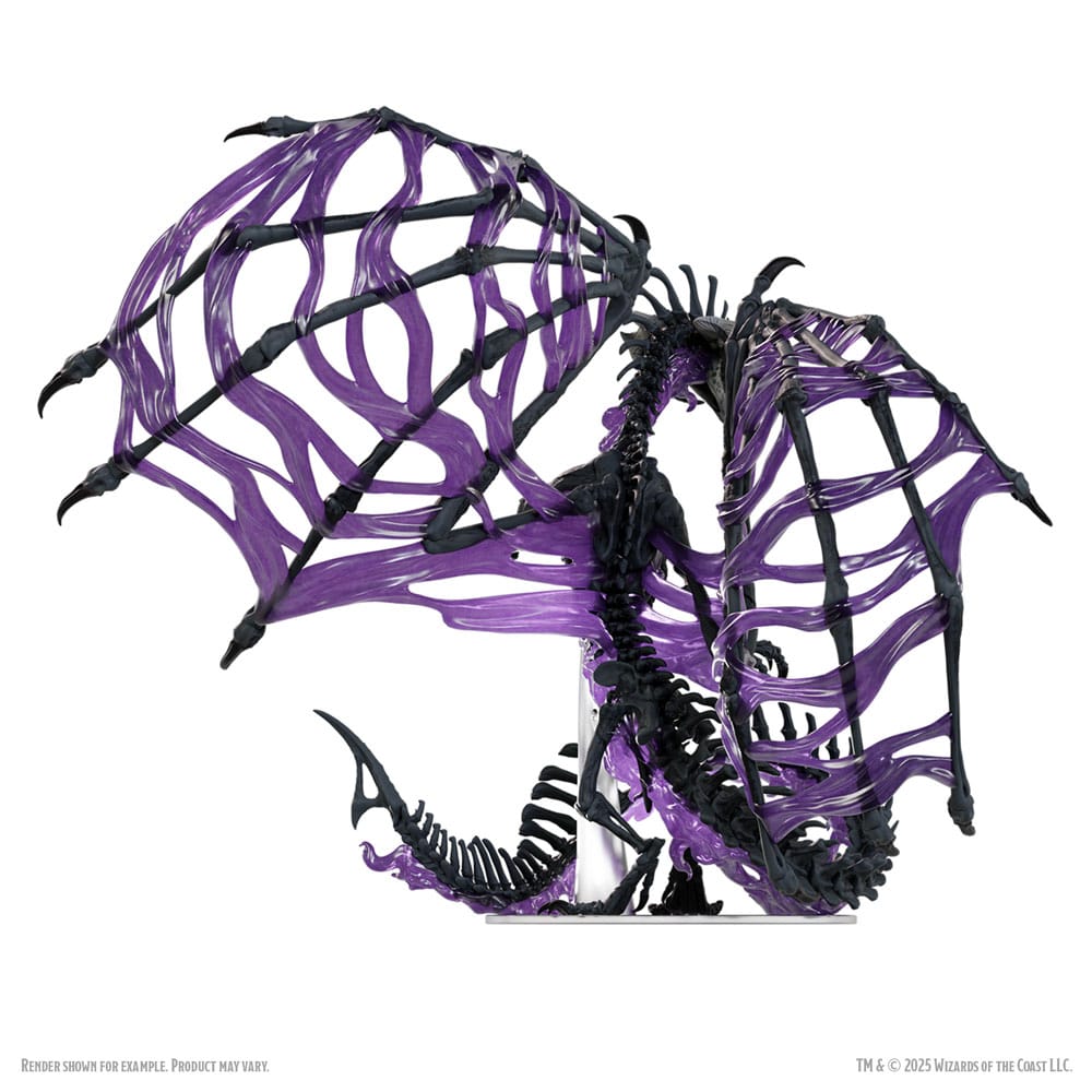 D&D Icons of the Realms Black Dracolich 30 cm Boxed Pre-Painted Miniature