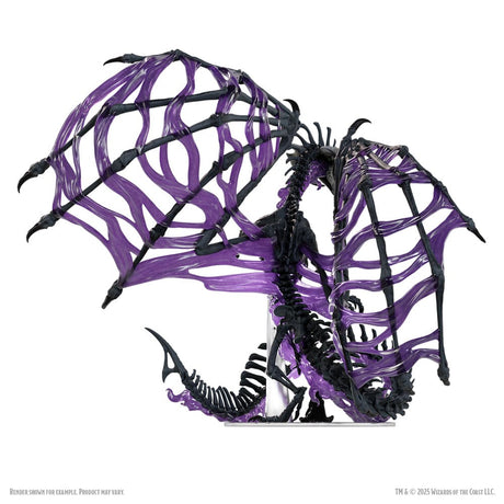 D&D Icons of the Realms Black Dracolich 30 cm Boxed Pre-Painted Miniature