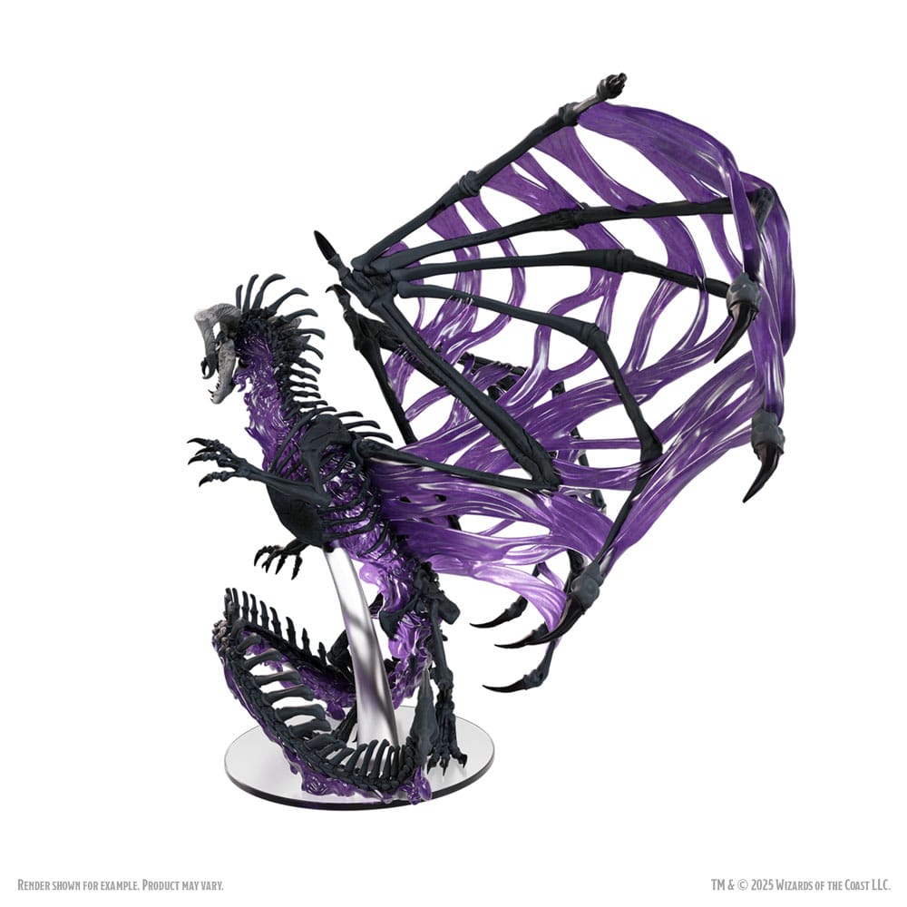 D&D Icons of the Realms Black Dracolich 30 cm Boxed Pre-Painted Miniature