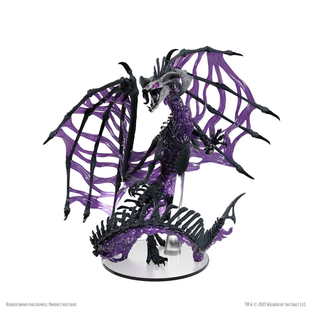 D&D Icons of the Realms Black Dracolich 30 cm Boxed Pre-Painted Miniature