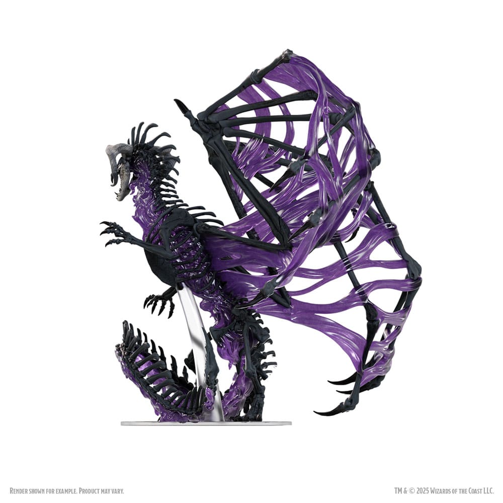 D&D Icons of the Realms Black Dracolich 30 cm Boxed Pre-Painted Miniature