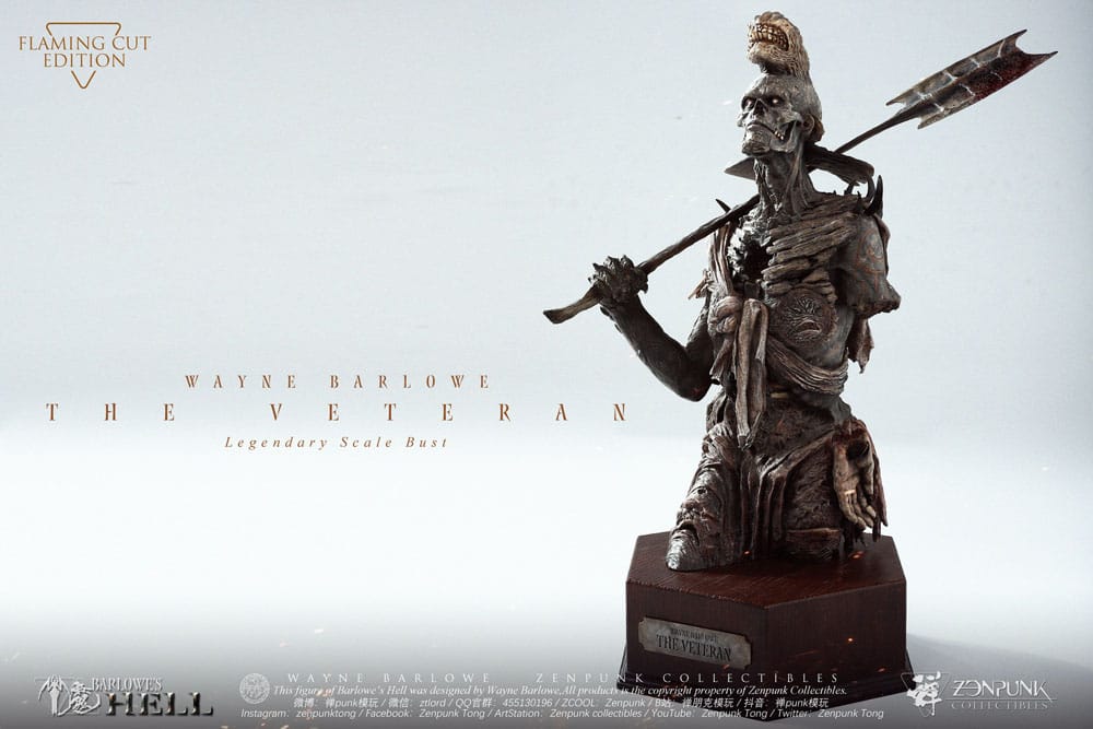 Barlowe's Hell The Veteran (Flaming Cut Edition) 41 cm Legendary Scale Bust