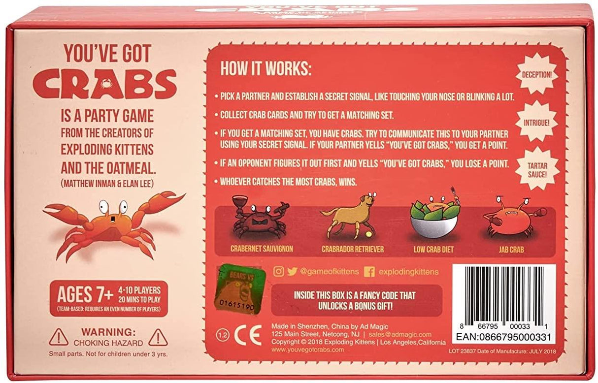 You've Got Crabs Card Game
