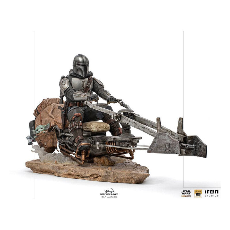 Star Wars The Mandalorian On Speederbike Deluxe 1/10 Scale Statue