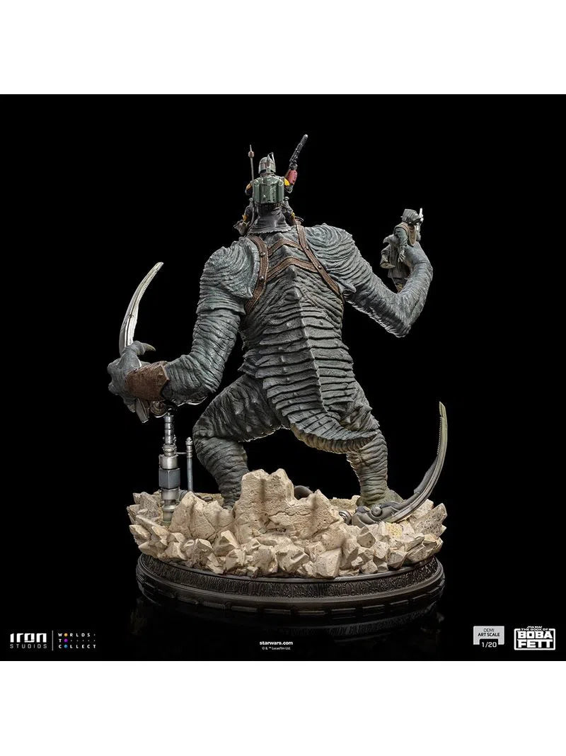 Star Wars Boba Fett And Rancor Demi 1/20 Scale Statue