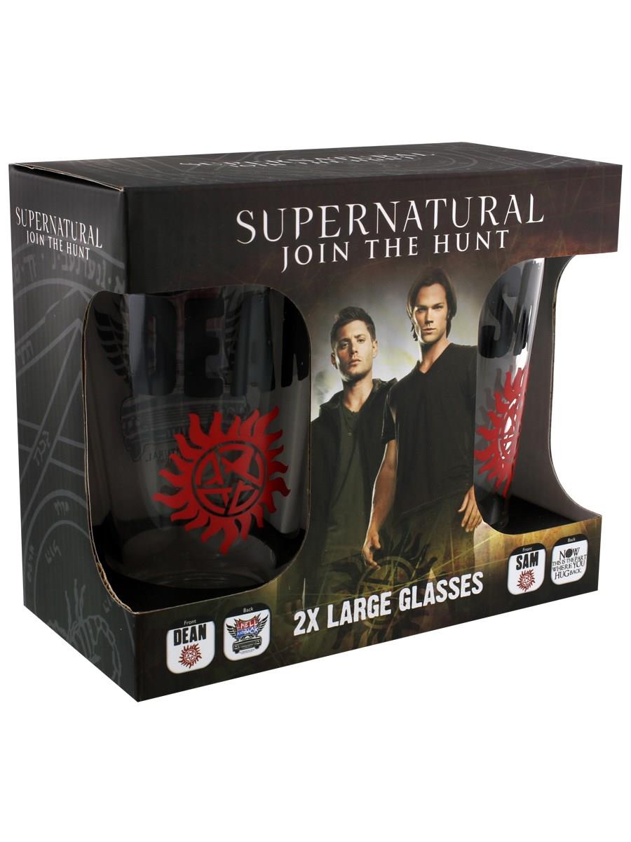 Supernatural Dean and Sam 2 Pack Large Glasses