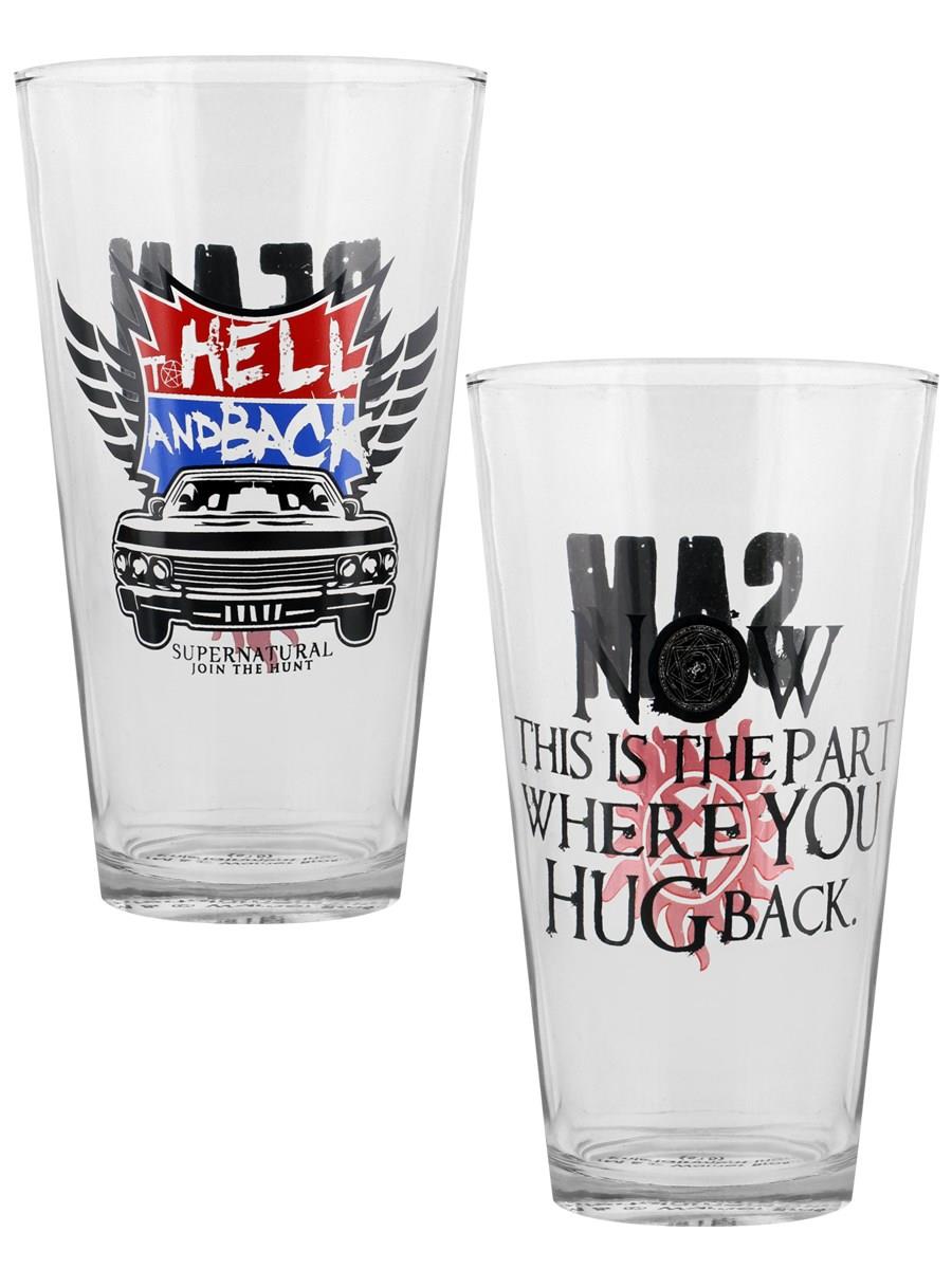 Supernatural Dean and Sam 2 Pack Large Glasses