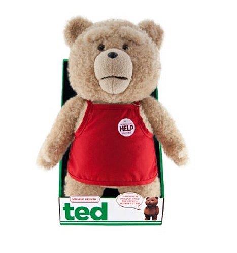 Ted Bear in Apron 16" Plush with Sound and Moving Mouth