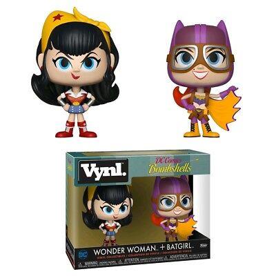 DC Comics Bombshells Wonder Woman + Batgirl Vynl Figures