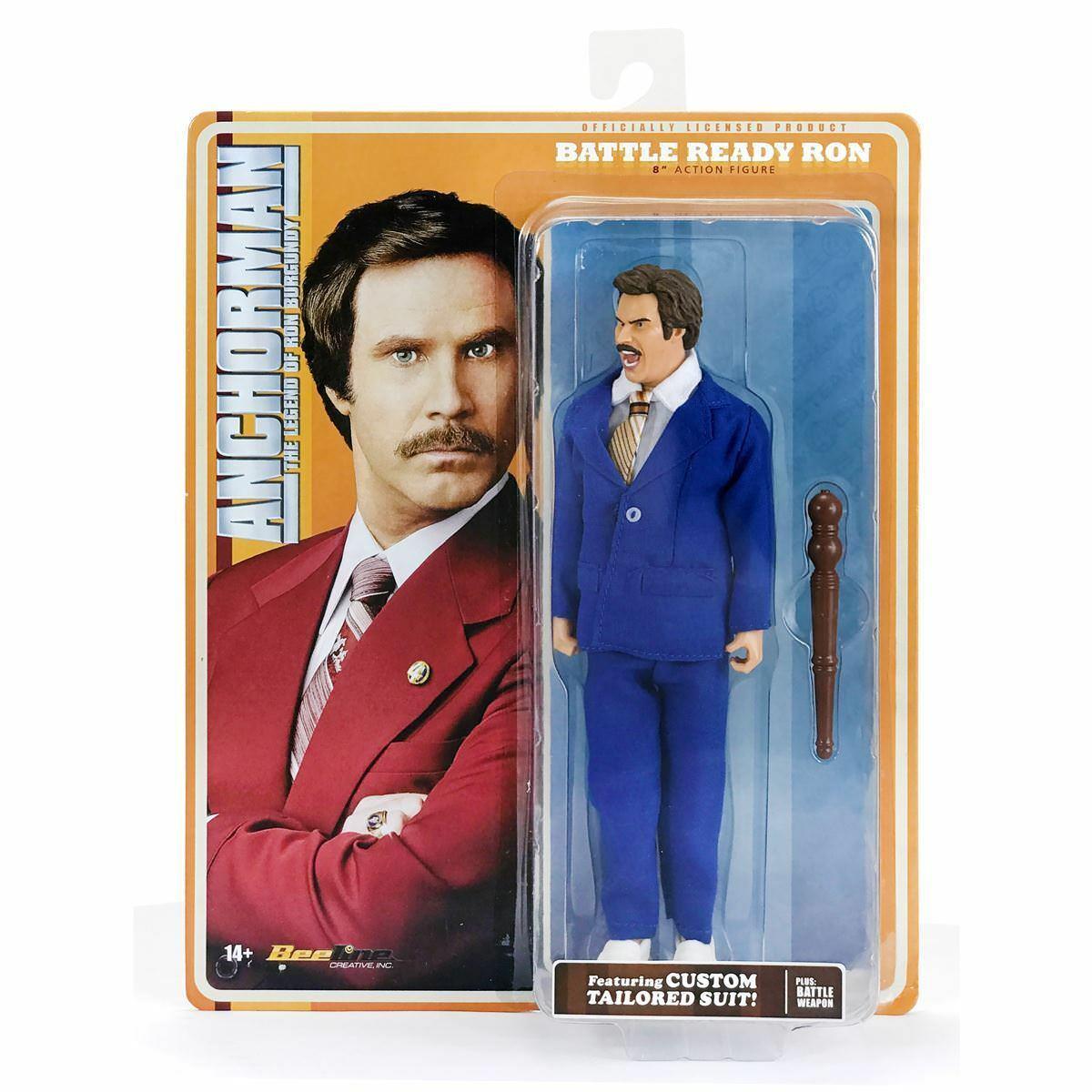 Anchorman Battle Ready Ron Burgundy 8" Action Figure