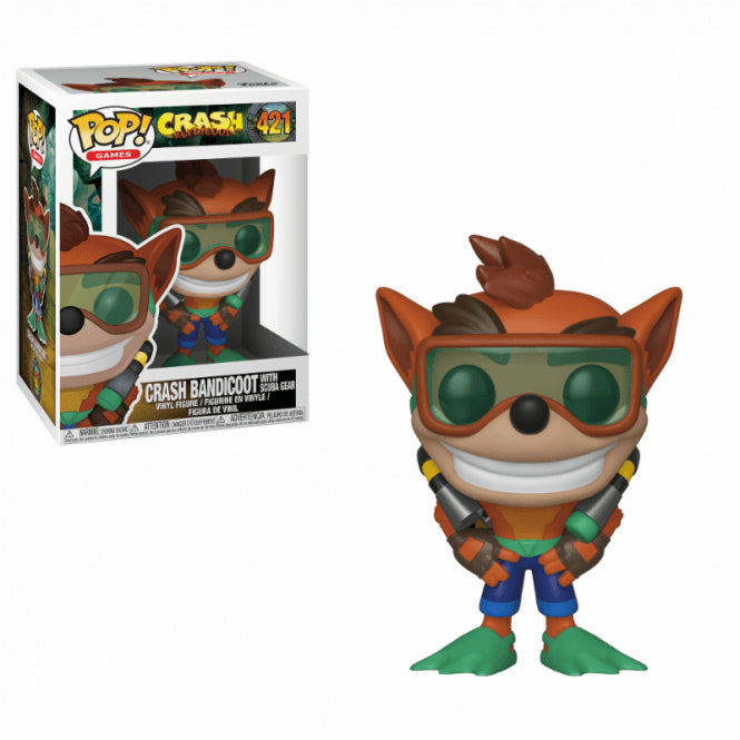 POP GAMES CRASH BANDICOOT WITH SUBA GEAR VINYL FIGURE