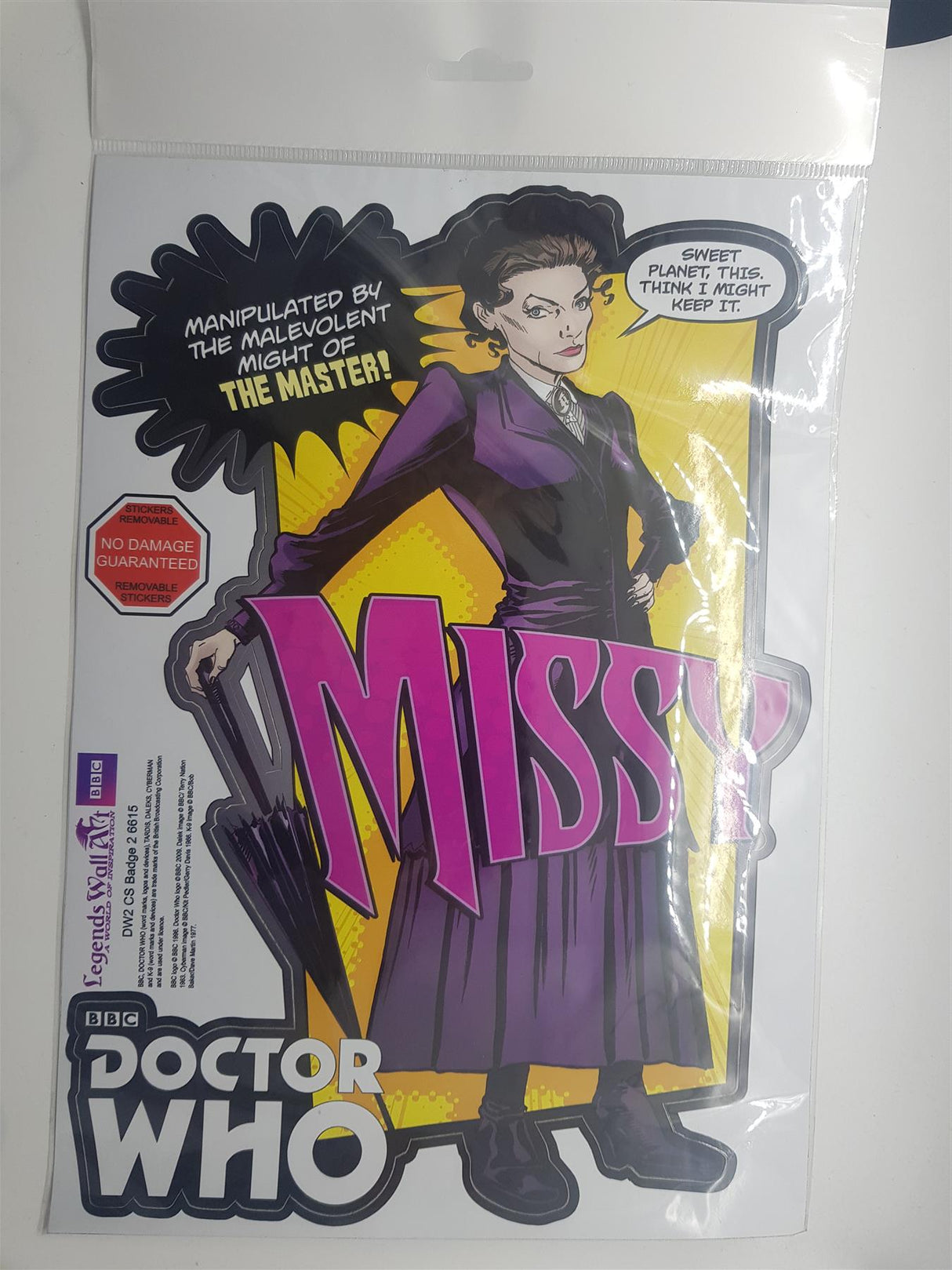Doctor Who Missy Removable Vinyl Wall Sticker
