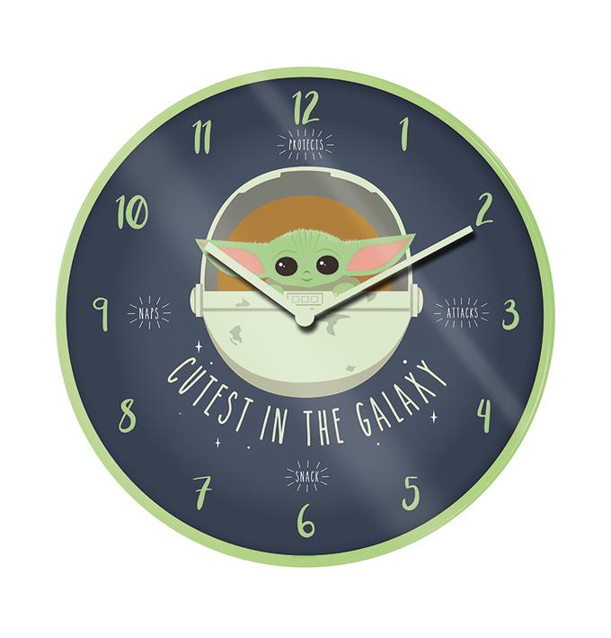 Star Wars: The Mandalorian Cutest In The Galaxy Clock