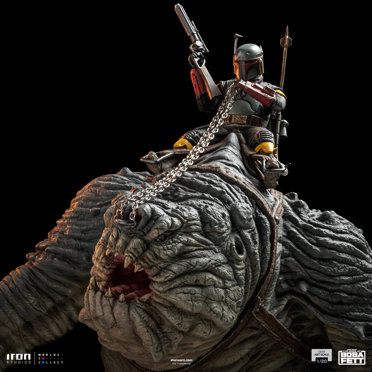 Star Wars Boba Fett And Rancor Demi 1/20 Scale Statue