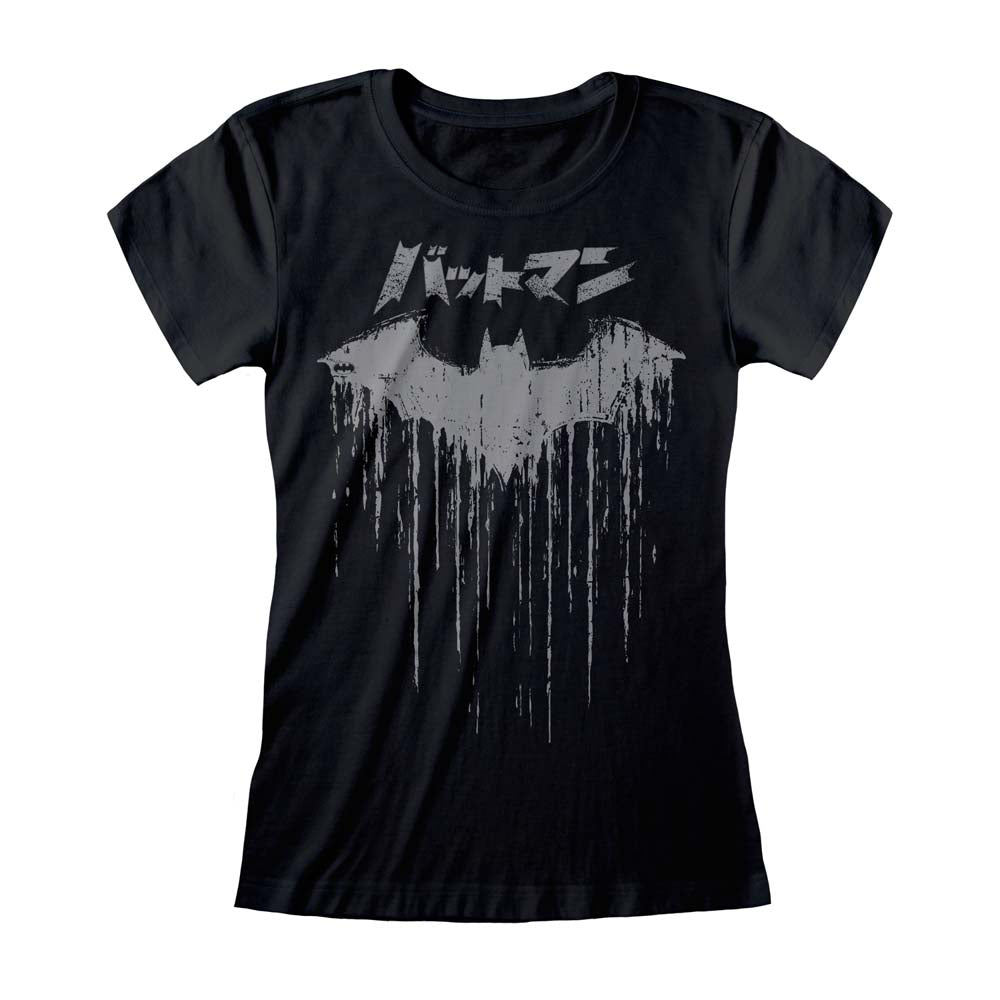 DC Comics Batman Japanese Logo Distressed T-Shirt