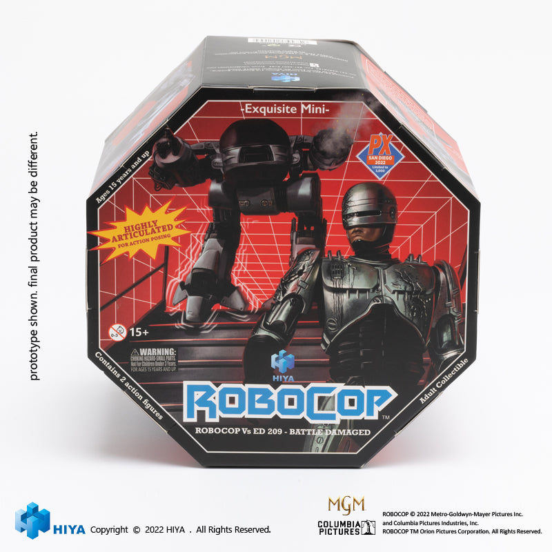 Robocop ED-209 Vs Robocop Battle Damaged 2 Pack PX Exclusive SDCC 2022 Figures