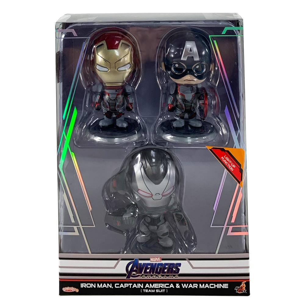 Hot Toys- Cosbaby- Marvel- Avengers- Iron Man, Captain America, War Machine Figure Set
