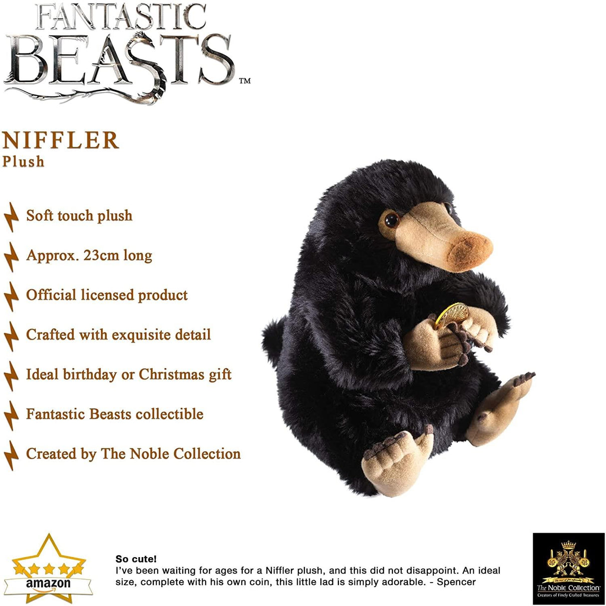 Fantastic Beasts Niffler Interactive Plush Noble Collection
