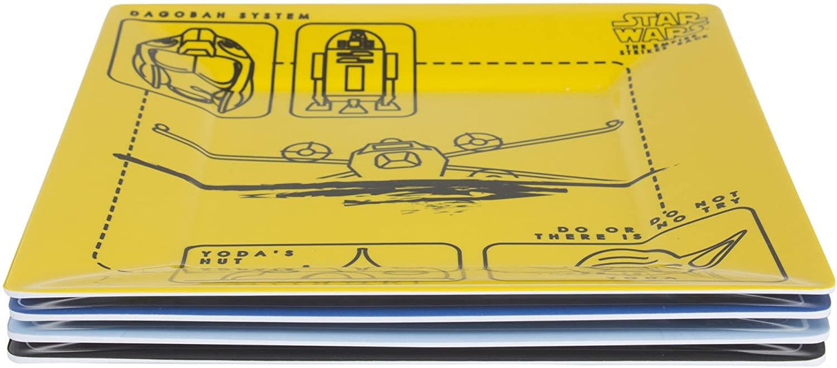Funko Star Wars Plates, Set of 4, Multi-Colour, 20.5 x 2 x 20.5 cm