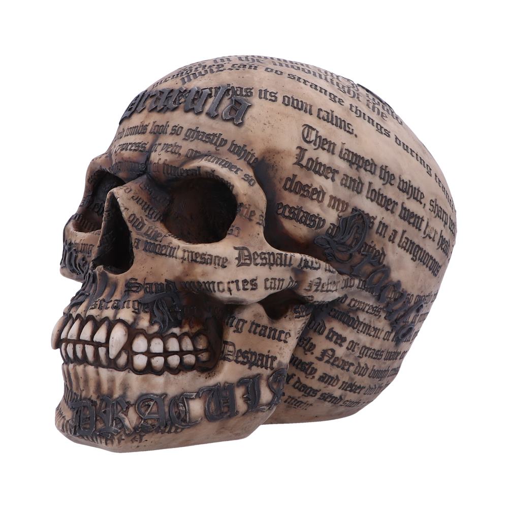 Dracula's Tale Vampire Novel Quote Skull 18.5cm