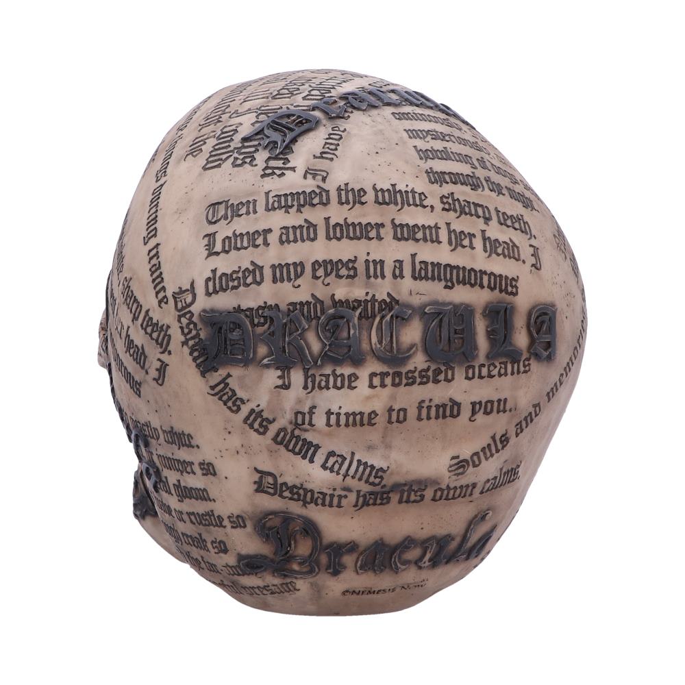 Dracula's Tale Vampire Novel Quote Skull 18.5cm