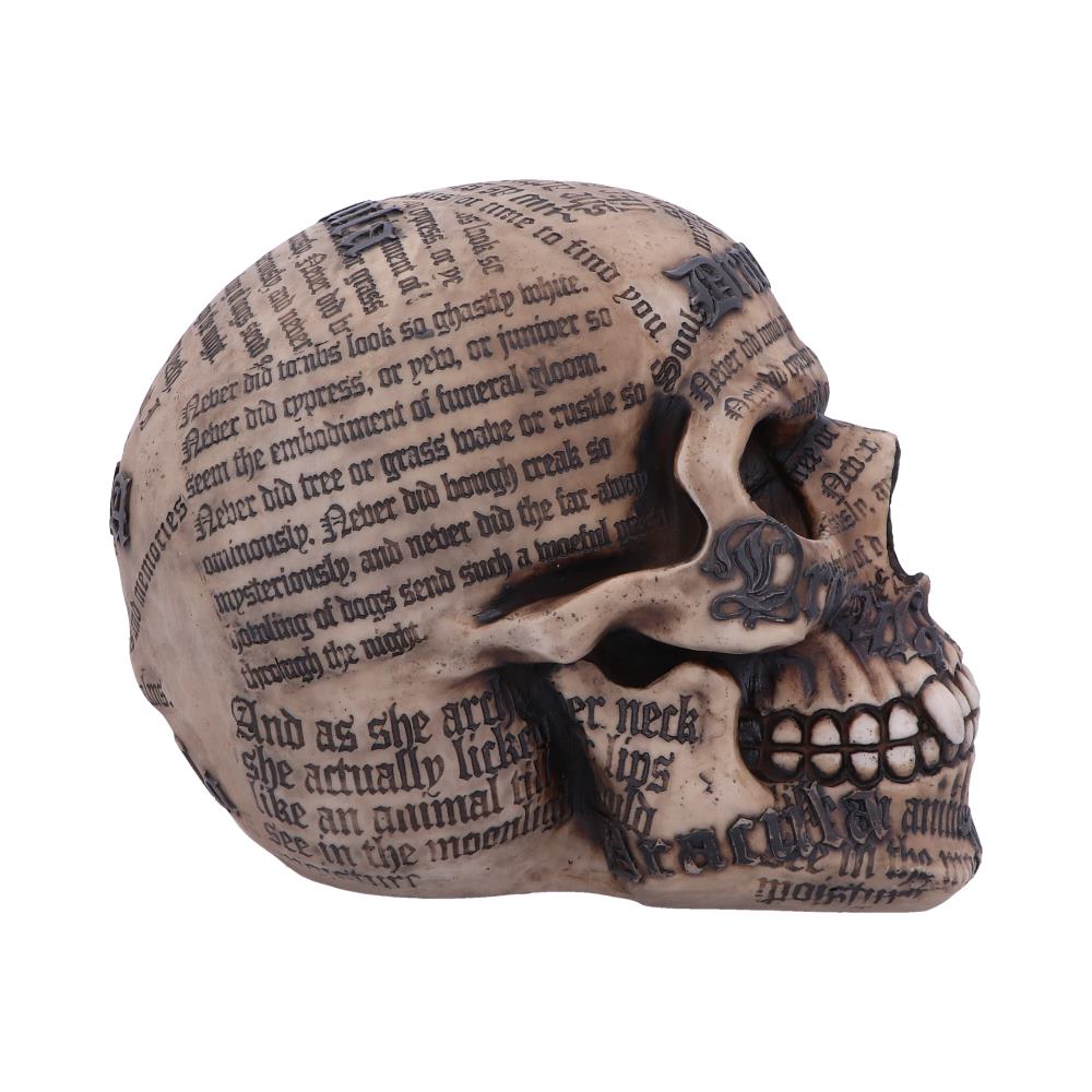 Dracula's Tale Vampire Novel Quote Skull 18.5cm