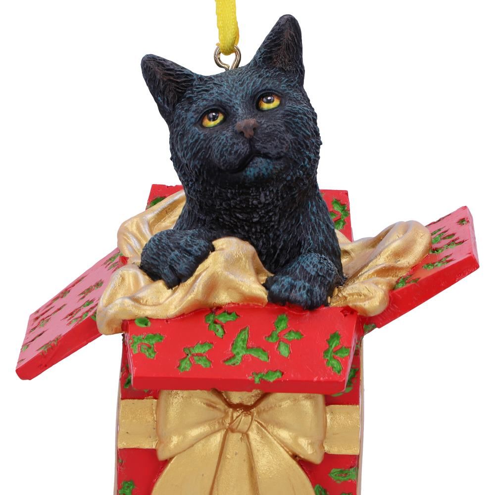 Present Cat Hanging Ornament (LP) 9cm