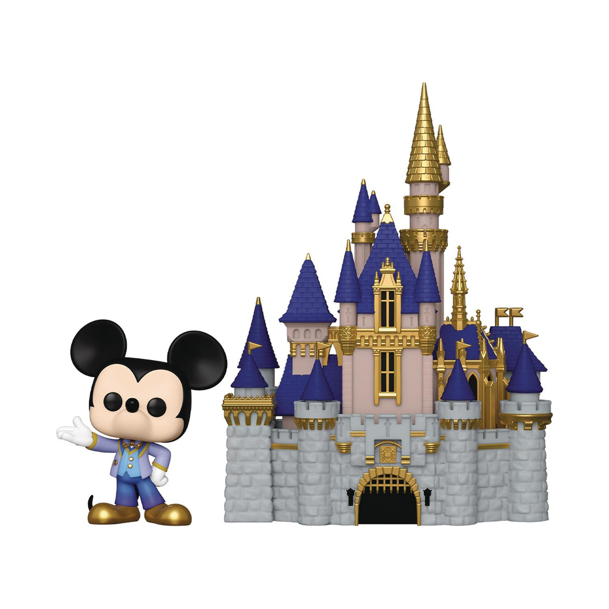 Pop Town Disney 50th Castle And Mickey Vinyl Figure