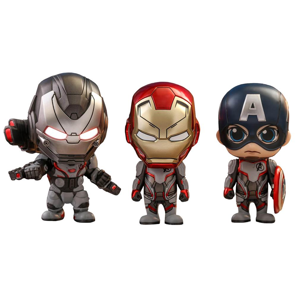 Hot Toys- Cosbaby- Marvel- Avengers- Iron Man, Captain America, War Machine Figure Set