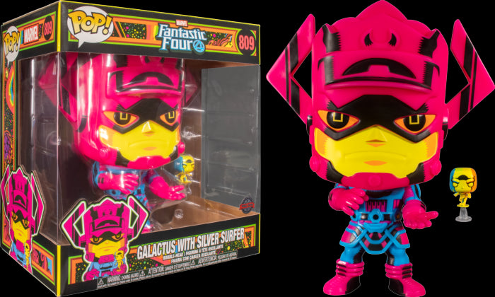 Marvel Pop Jumbo Galactus With Silver Surfer Black Light Pop Vinyl Figure