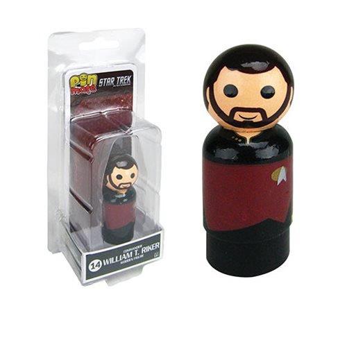 Pin Mates Star Trek Commander William T. Riker Wooden Figure