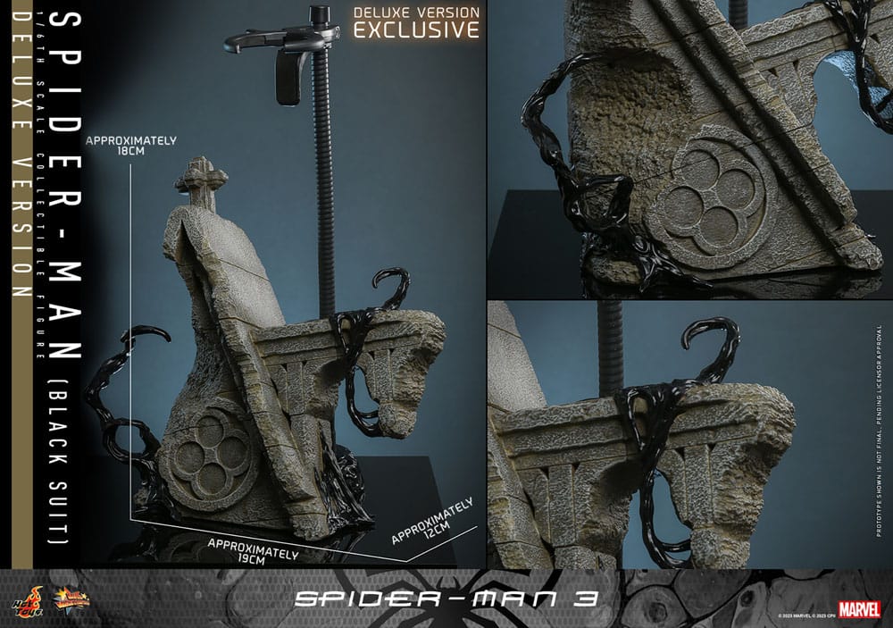 Marvel Spider-Man 3 Spider-Man (Black Suit) (Deluxe Version) 30cm 1/6 Scale Movie Masterpiece Action Figure