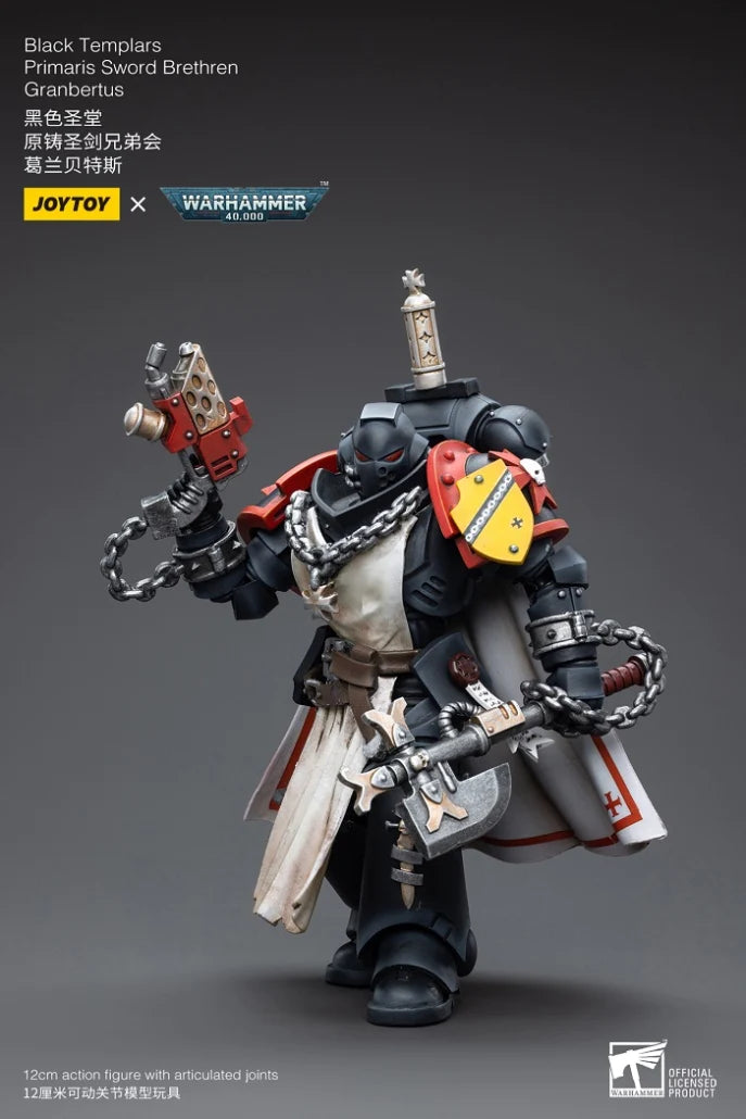 Warhammer 40K Black Templars Primaris Sword Brethren Granbertus 1/18 Scale Figure