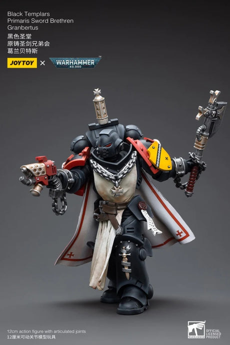 Warhammer 40K Black Templars Primaris Sword Brethren Granbertus 1/18 Scale Figure