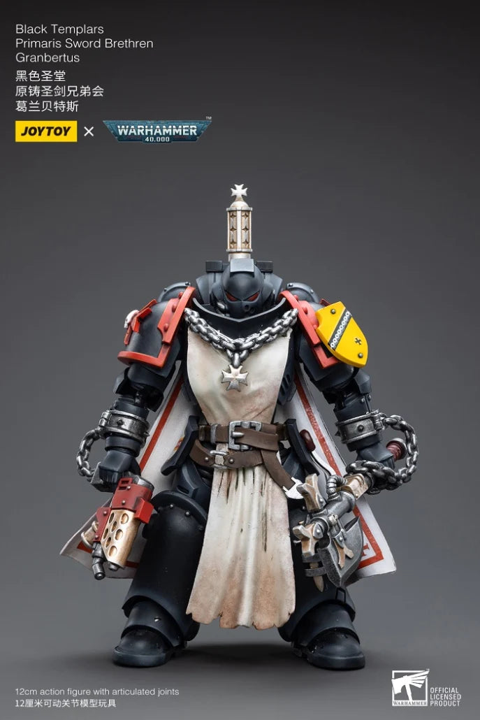 Warhammer 40K Black Templars Primaris Sword Brethren Granbertus 1/18 Scale Figure