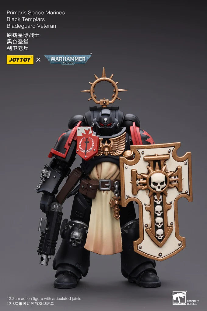 Warhammer 40K Primaris Space Marines Black Templars Bladeguard Veteran 1/18 Scale Figure