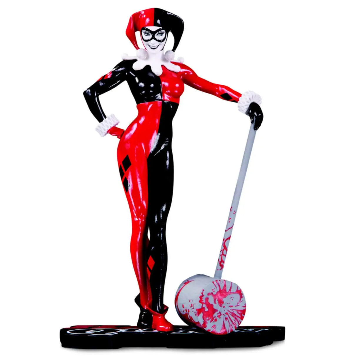DC Collectibles Harley Quinn: Red, White and Black Harley Quinn 7.3 Inch Statue by Adam Hughes
