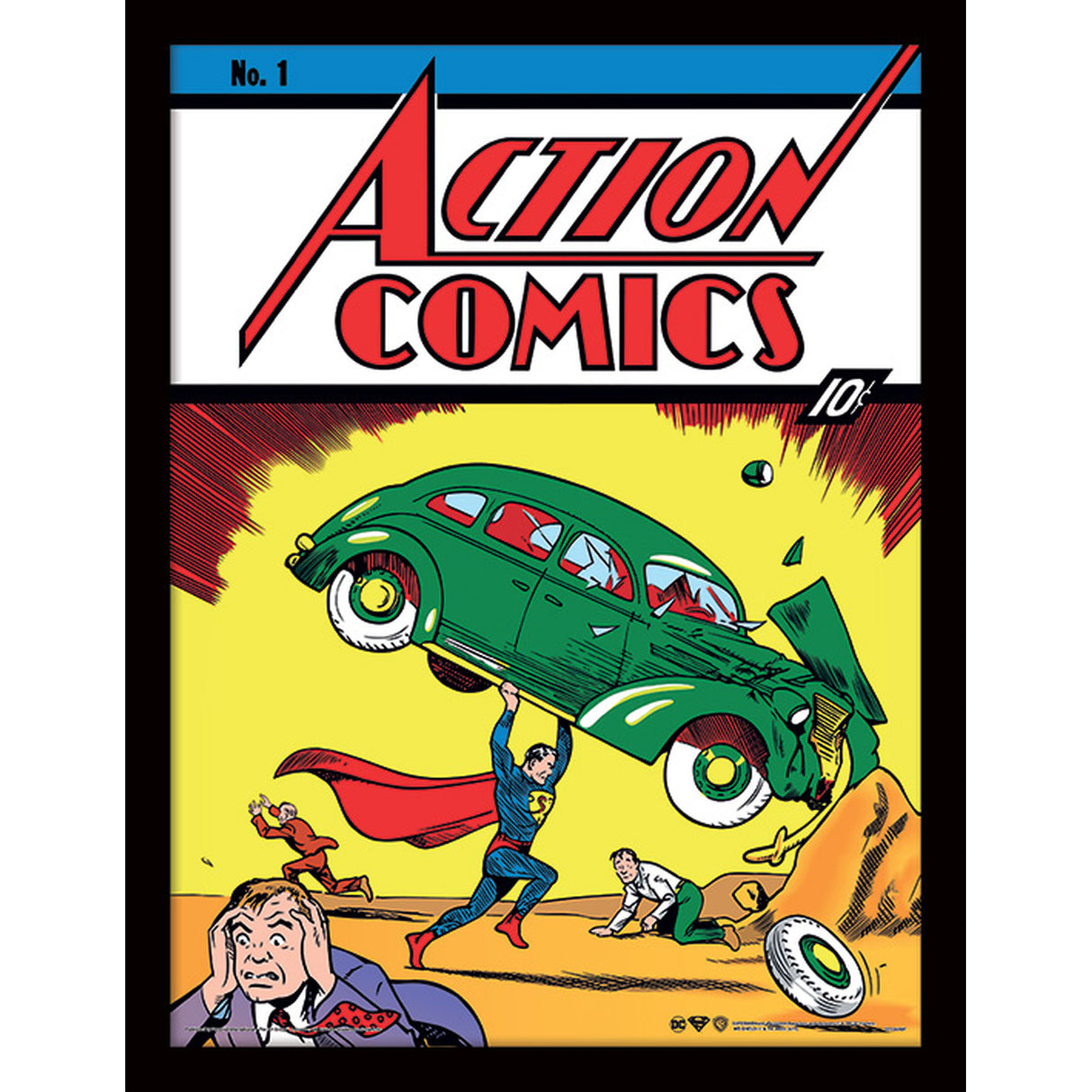 DC Comics - Action Comics #1 (Superman) Comic Cover - Collector's Poster Print (With Frame)